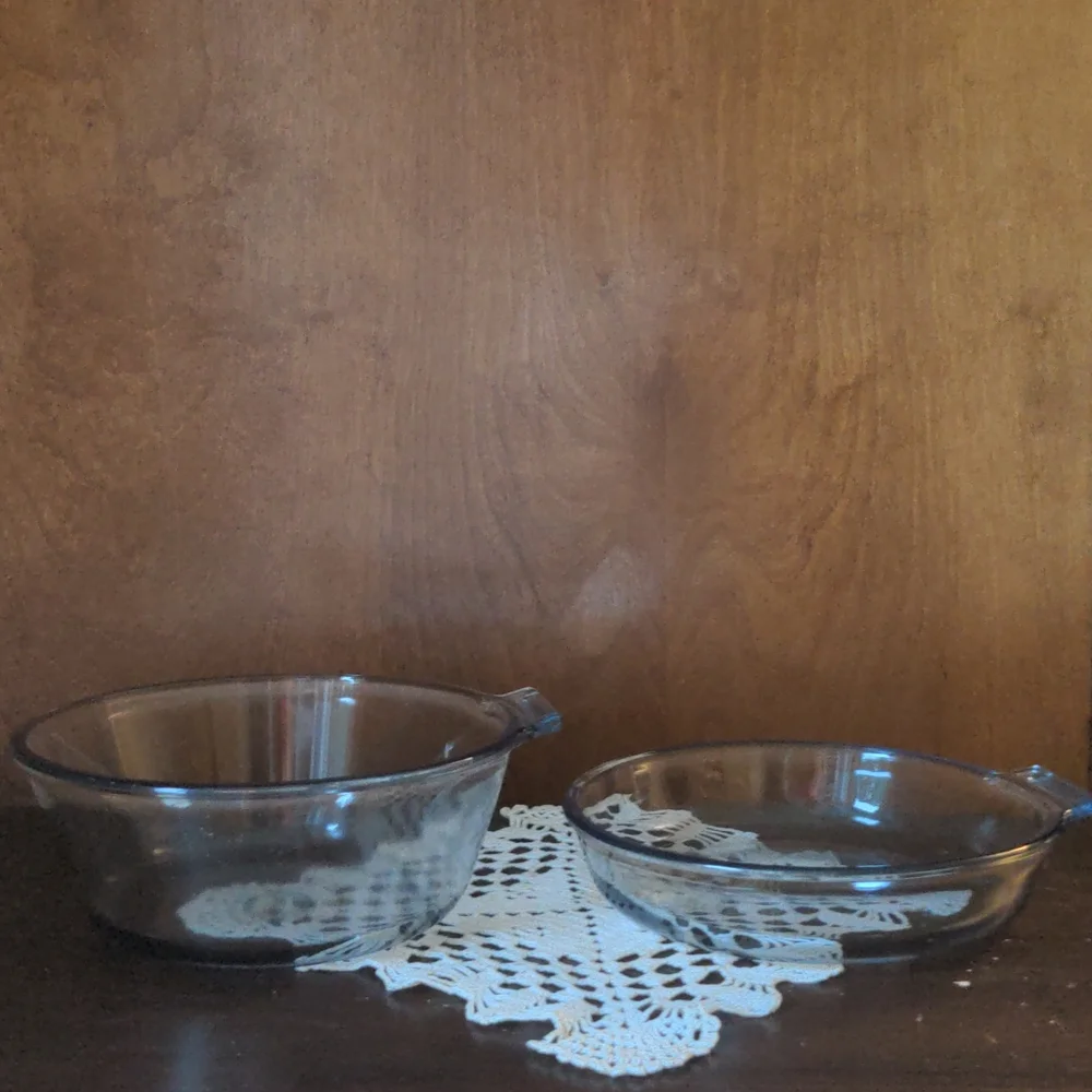 Pyrex Vintage Flameware 2 Piece Set